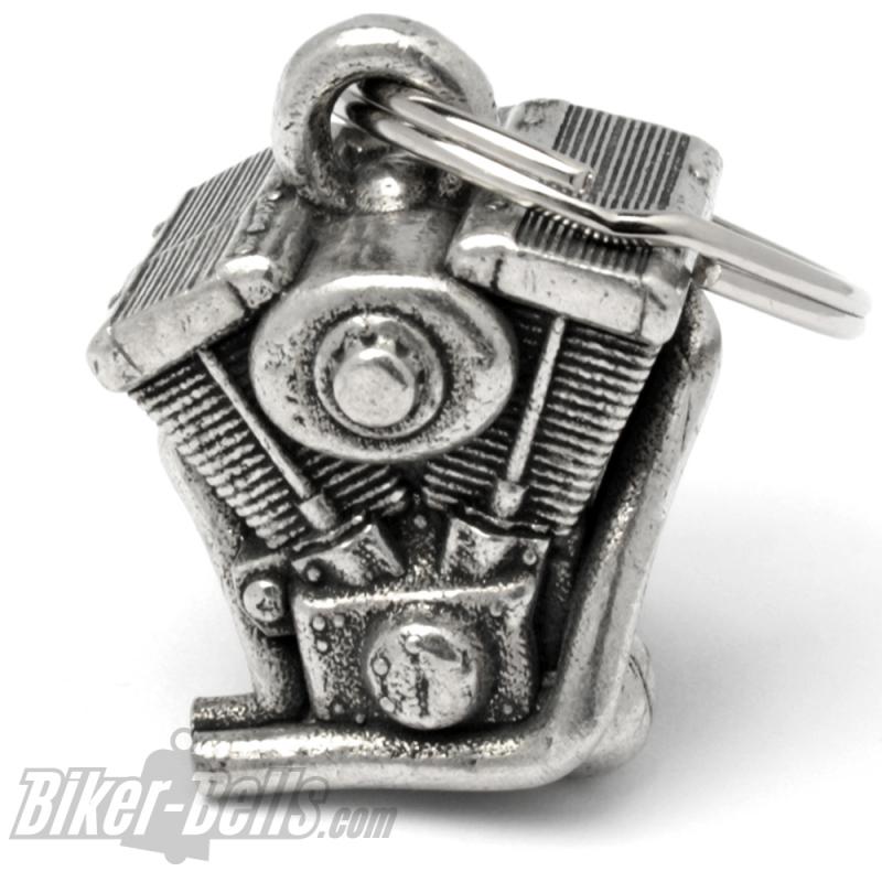 3D Engine Biker-Bell V2 Motorblock Motorradglöckchen Ride Bell Glücksbringer